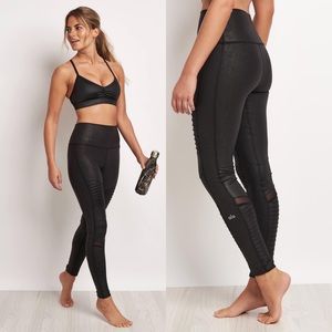 Alo Yoga High Waist Moto Performance Leather Legging